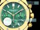 AAA replica HBF Audemars Piguet Royal Oak Chronograph watch gold case green dial 41mm (2)_th.jpg